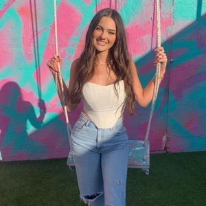 White corset top